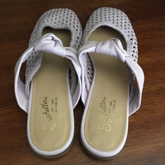 Seychelles Women's Art Deco Woven Leather Mule Flats 8.5 M Lavender Purple NWOB - Picture 8 of 10